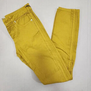 Rebecca Minkoff Women's Funky‎ Pleated Skinny Jeans Yellow Mustard size 24